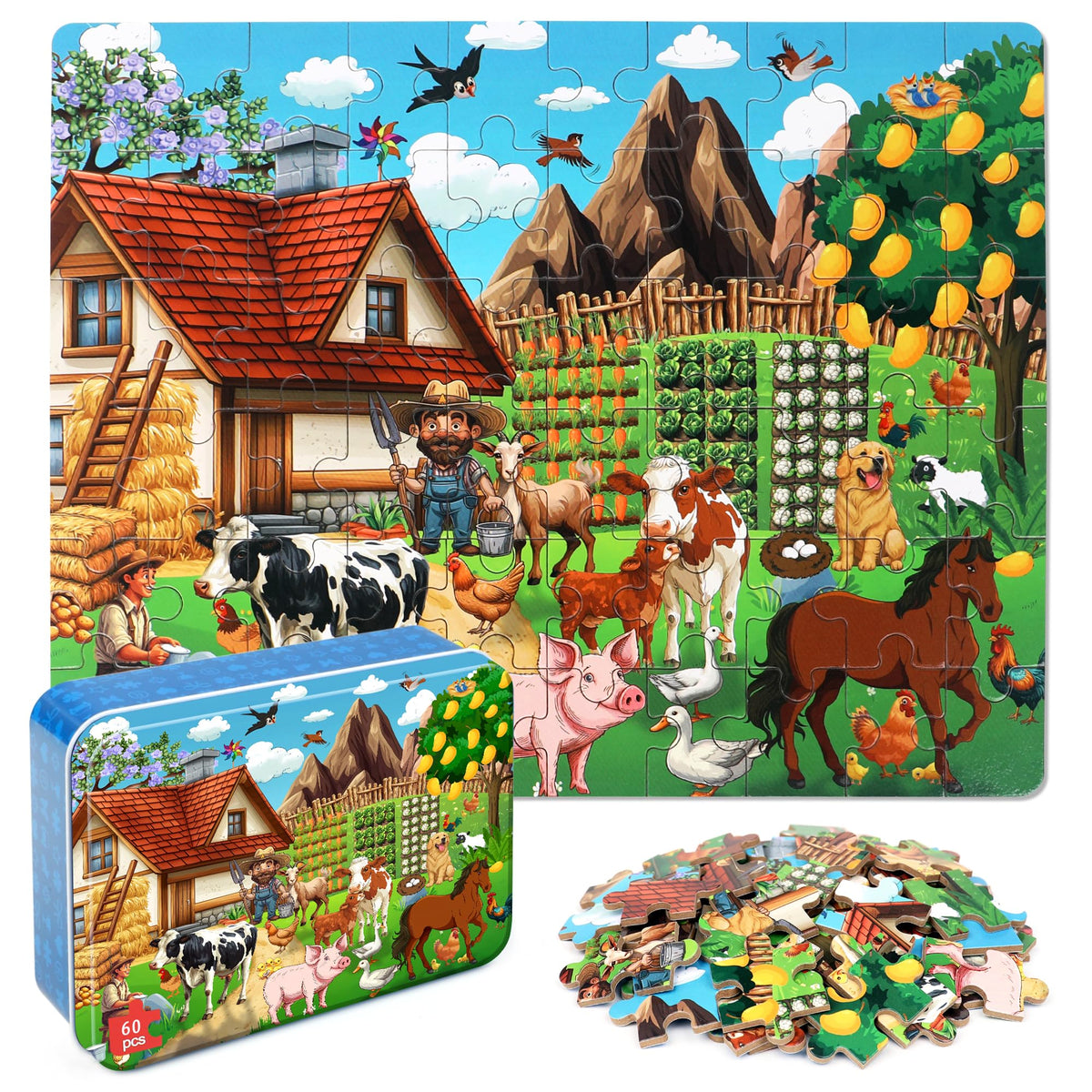 Kids 60 Piece Jigsaw Puzzle Set