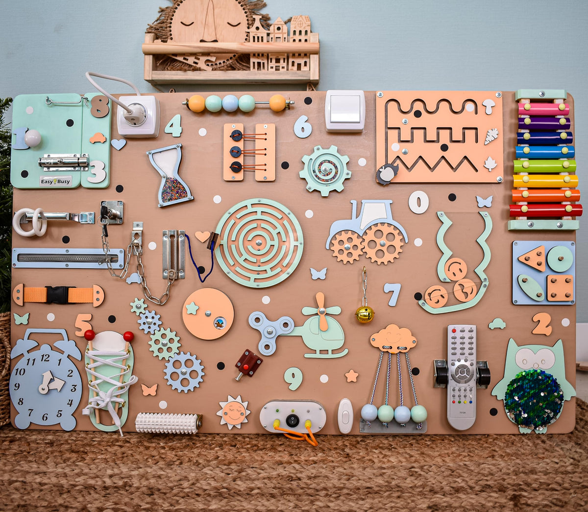 Toddler Busy Board Sensory Activity Toy