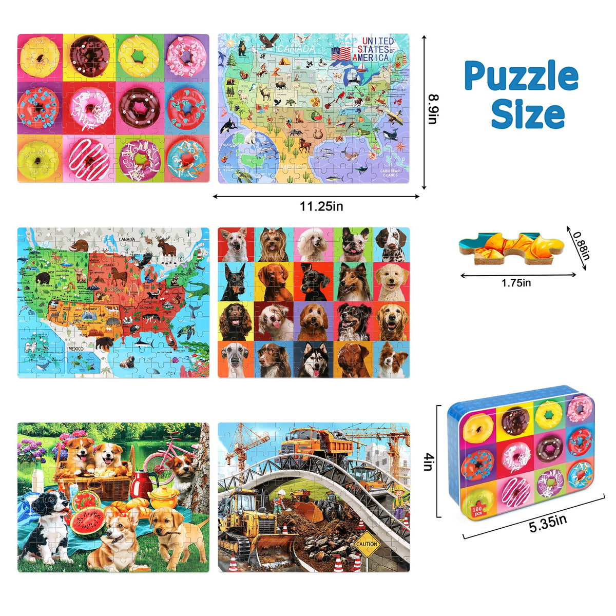 Kids 60 Piece Jigsaw Puzzle Set